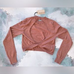 Active USA Open Back Cropped Crewneck - NWT (M)